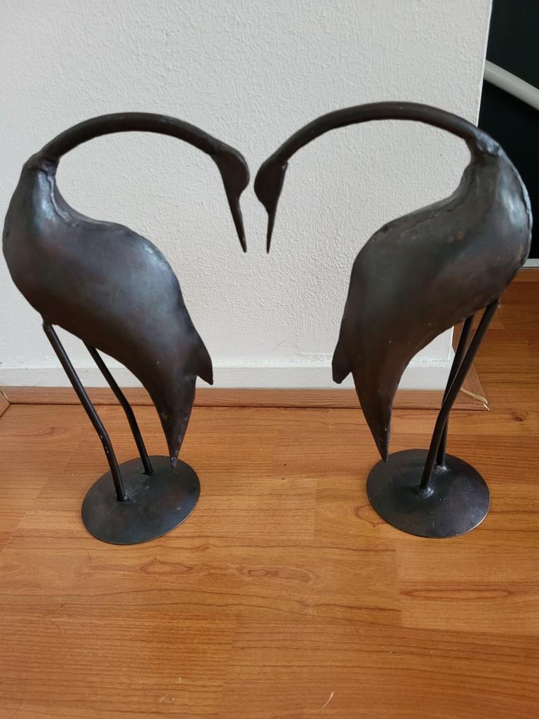 TE KOOP 2 METALEN BEELDJES, Ophalen of Verzenden