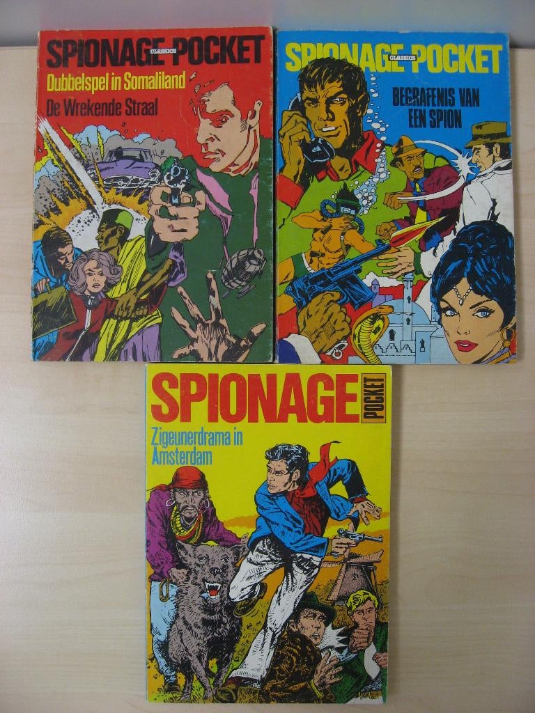 Spionage Pocket uitgaven. 3 X, Meerdere stripboeken, Ophalen of Verzenden, Gelezen