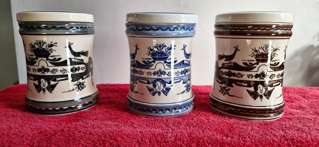 Set handgeschilderde apothekerspotten., Antiek en Kunst, Ophalen of Verzenden