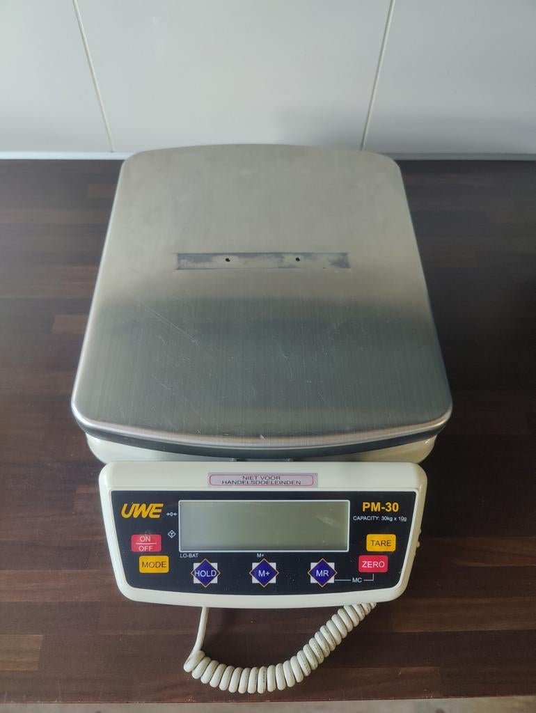 UWE PM-30 Digitale Weegschaal 30kg x 10g, Witgoed en Apparatuur, Weegschalen, Ophalen, Fijner dan 1 gram, Minder dan 10 kg