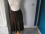 Als nieuw Prachtige Bruine Leren-Suede Bruine Rok 42, Bruin, Maat 42/44 (L), Ophalen of Verzenden, Zo goed als nieuw