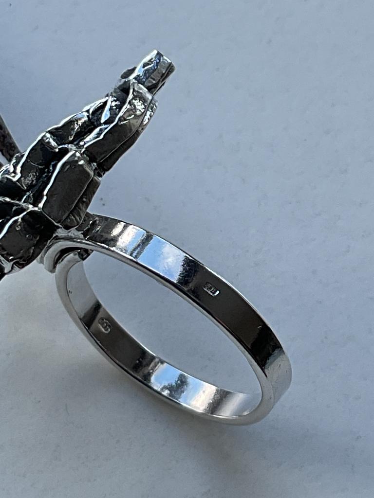 Zilveren ring, 18 tot 19, Gebruikt, Ophalen of Verzenden, Dame