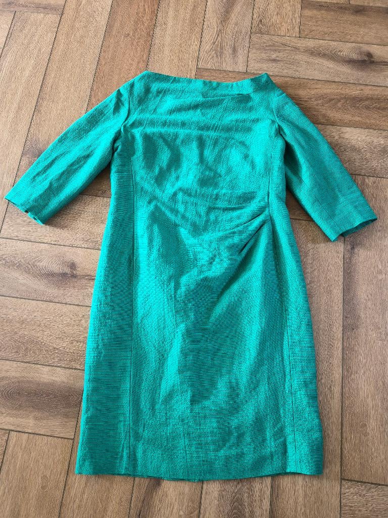 Super mooie groene designer jurk van Natan, maat 44-46, Maat 42/44 (L), Ophalen of Verzenden, Zo goed als nieuw, Knielengte