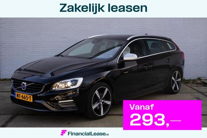 Volvo V60 2.0 R-Design|Leer.alc|Trekhaak |Sportstoelen, Auto's, Volvo, Bedrijf, Lease, Financial lease, V60, ABS, Airbags, Airconditioning