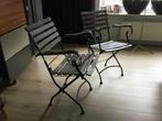 Bistro stoelen, Ophalen of Verzenden, Gebruikt, Metaal, Inklapbaar