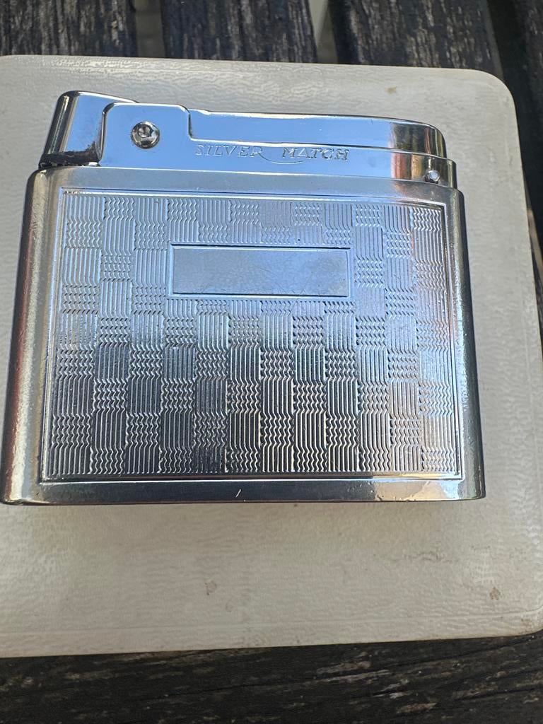 Vintage Silver Match Aansteker - Elegant en Functioneel, Verzamelen, Ophalen of Verzenden, Gebruikt, Aansteker