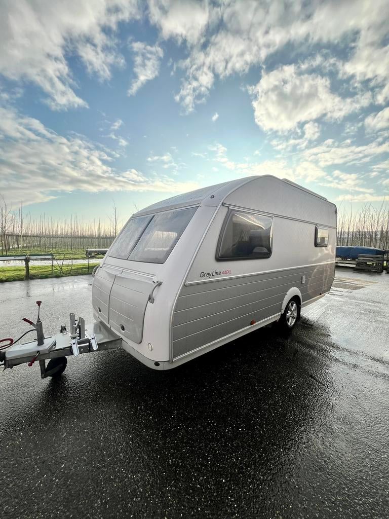 Caravan Kip Grey Line 44 EKL mover fietsdrager luifel ect, Caravans en Kamperen, Rondzit, Kip, Tot en met 2, Bedrijf