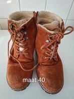 Bruine suède veterlaarzen met voering - Maat 40, Walkx, Bruin, Lage of Enkellaarzen, Ophalen of Verzenden