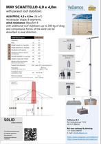 Horeca Parasol 400x400 Zwart/Champagne - Voorraad Voordeel, Ophalen, Nieuw, Meer dan 4 meter, Stokparasol
