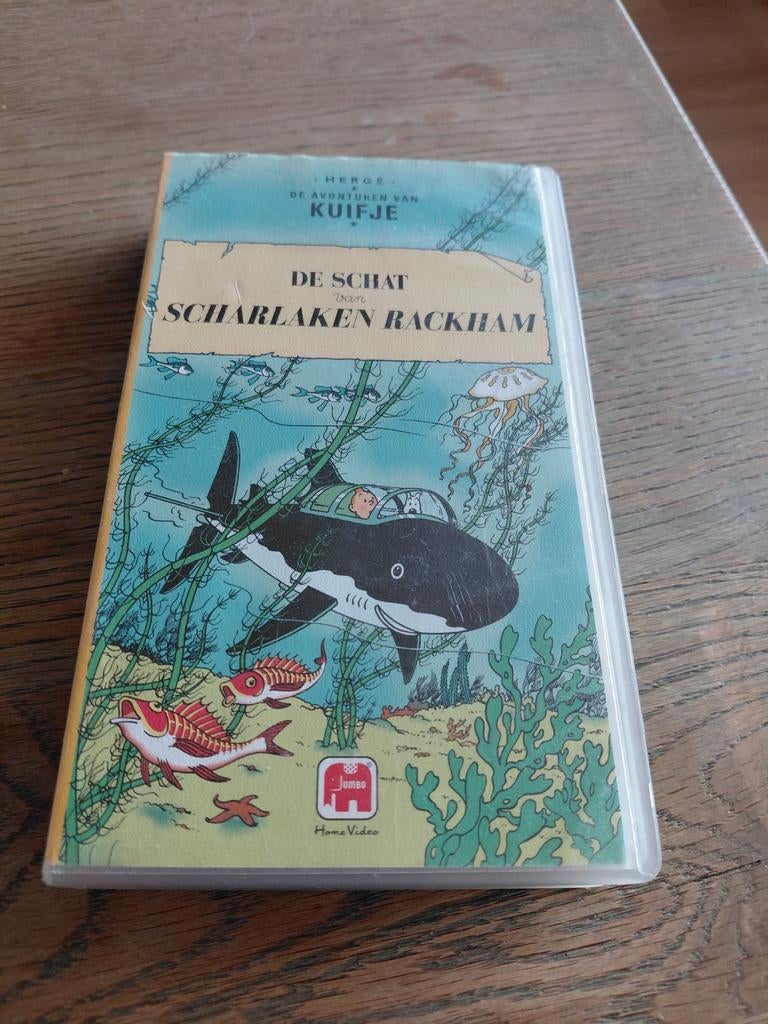 Kuifje en De Schat van Scharlaken Rackham videoband., Gebruikt, Tekenfilm, Alle leeftijden, Ophalen of Verzenden