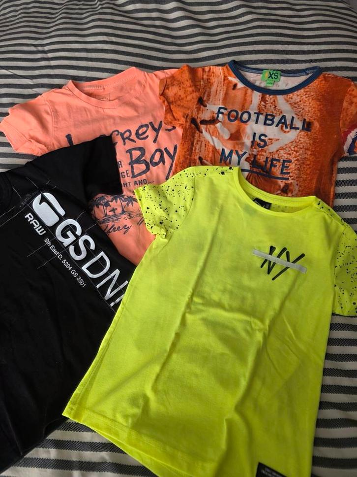 4 T-shirts G-Star, FunkyXS, Coolcat, Name It maat 110-116, Kinderen en Baby's, Kinderkleding | Maat 110, Jongen, Shirt of Longsleeve