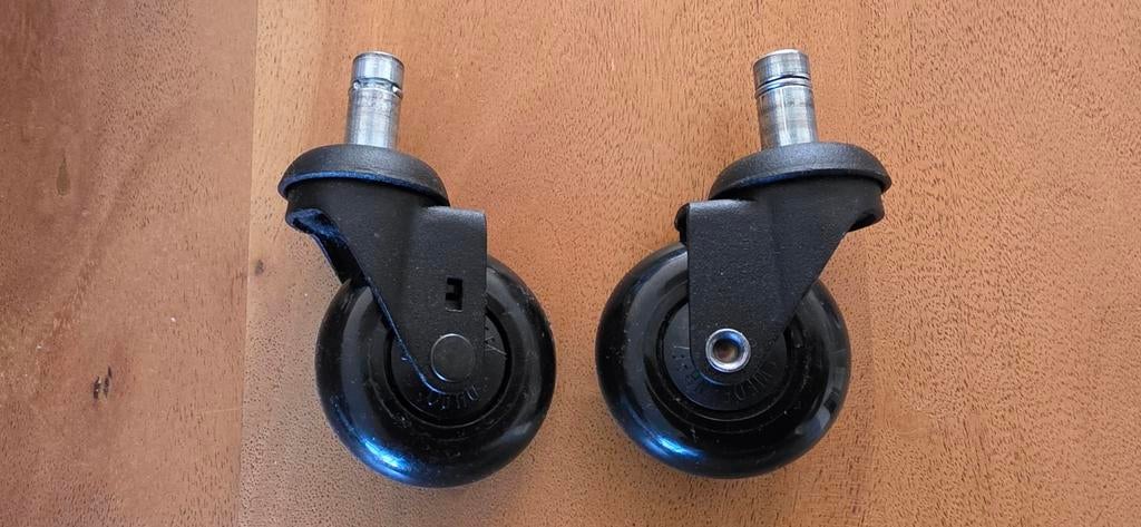 20st Meubelwiel inline soft,zacht 50mm zwart/zwart met stift, Doe-het-zelf en Verbouw, Zwenkwielen, Ophalen of Verzenden, Gebruikt