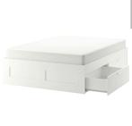 Ikea brimnes 140 x200, Ophalen, Gebruikt, Wit, Tweepersoons