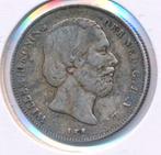 Nederland halve gulden 1862 Willem 3, ½ gulden, Koning Willem III, Zilver, Ophalen of Verzenden