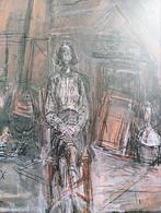 Alberto Giacometti Annette 1951 Offset Prent 1985, Verzamelen, Foto's en Prenten, 1940 tot 1960, Gebruikt, Verzenden