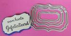 Leuke stans snijmallen label 6 delig, Hobby en Vrije tijd, Scrapbooking, Ophalen of Verzenden, Zo goed als nieuw, Frame of Mal