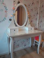 Mooie witte kaptafel met spiegel, Huis en Inrichting, Ophalen, 100 tot 150 cm, Romantisch, 50 tot 100 cm