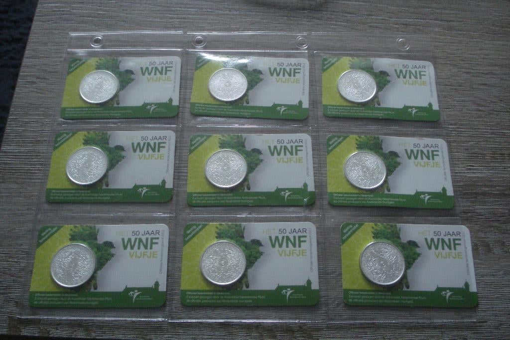 COINCARDS 9 X  W.N.F., Postzegels en Munten, Munten | Nederland, Ophalen of Verzenden, Koningin Beatrix, Euro's, Setje