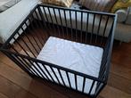 Prenatal box zwart met matras en boxkleed, Ophalen, Gebruikt, Rechthoekig, Boxkleed