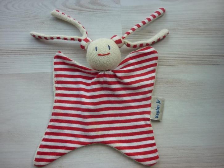 Klein rood wit gestreept haas konijn van Keptin jr., Kinderen en Baby's, Speelgoed | Knuffels en Pluche, Zo goed als nieuw, Overige typen