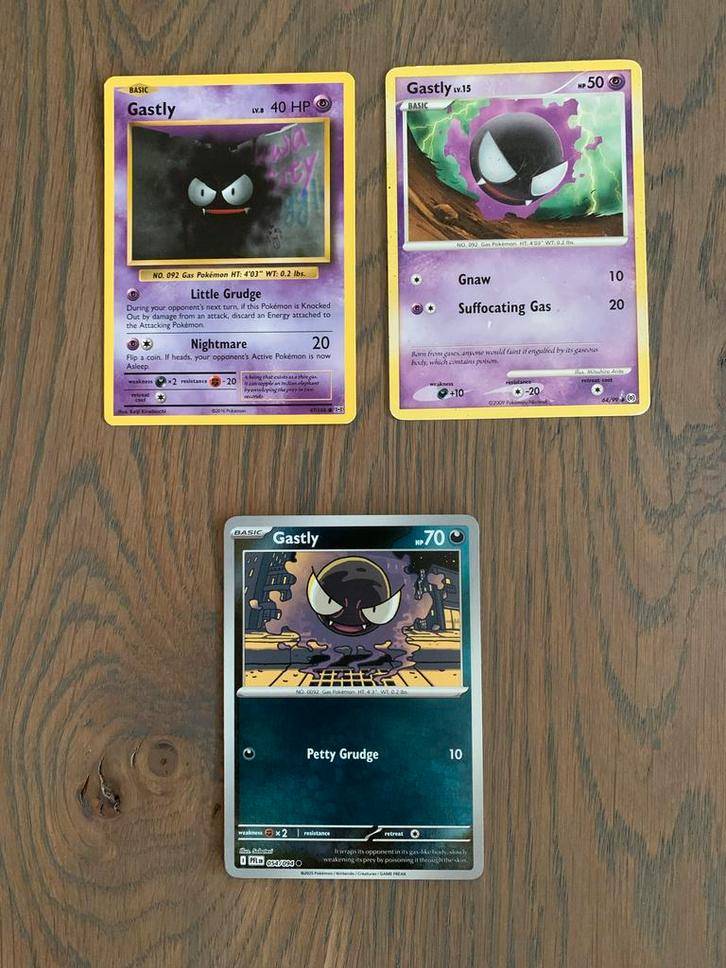 Gastly Pokémon Kaarten - Diverse Sets, Hobby en Vrije tijd, Verzamelkaartspellen | Pokémon, Zo goed als nieuw, Meerdere kaarten