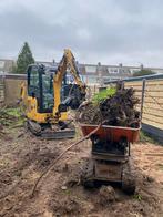 Minigraver met machinist tuin uitgraven grond afvoer, Tuin en Terras, Ophalen of Verzenden