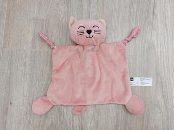 Knuffel knuffeldoekje hema poes kat roze L624 beschikbaar voor biedingen