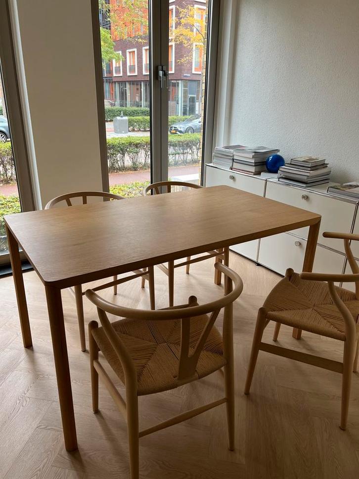 Ethnicraft eettafel eiken, Huis en Inrichting, Tafels | Eettafels, Zo goed als nieuw, 50 tot 100 cm, 200 cm of meer, Rechthoekig