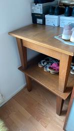 Mooie eiken hoektafeltjes te koop, Huis en Inrichting, Tafels | Sidetables, Ophalen, Gebruikt, 50 tot 100 cm, Eikenhout