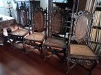 4 antieke stoelen eetkamer stoelen, Ophalen