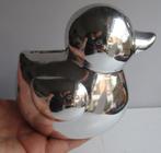 Spaarpot Eend~Zilver kleur keramiek Eendje~Badeend, Verzamelen, Spaarpotten, Ophalen of Verzenden, Zo goed als nieuw, Steen, Aardewerk of Keramiek