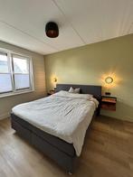 Antracietkleurige 2-persoons boxspring met hoofdbord, Ophalen, Gebruikt, Tweepersoons, Strak en modern