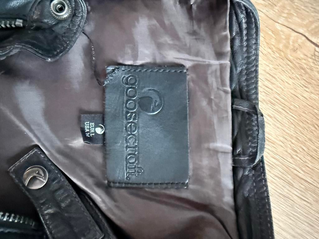 Goosecraft leren jas, Ophalen of Verzenden, Zo goed als nieuw, Maat 52/54 (L), Grijs