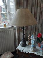 Staande antieke vintage koperen lamp met mooie kap, Ophalen