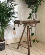 Upcyclede lamp, Minder dan 100 cm, Vintage, Zo goed als nieuw, Hout