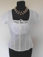 Josephine & Co prachtige witte linnen zomer blouse - 36, Josephine & Co, Verzenden, Wit, Zo goed als nieuw