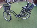 Zwarte Sparta Amazone dames / oma fiets met kinderzitje., Ophalen, Sparta, Gebruikt, Mandje