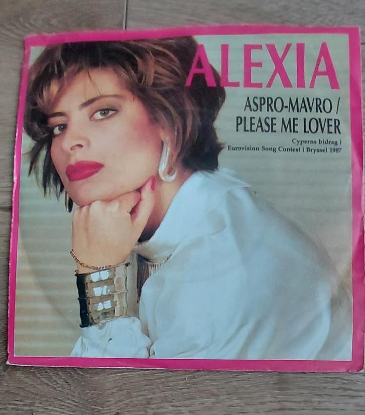 Eurovisie songfestival 1987 Cyprus. Alexia. Aspro Mavro., Cd's en Dvd's, Vinyl Singles, Ophalen of Verzenden