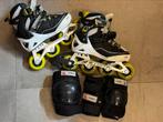 skeelers maat 35/38 met knie elleboog en pols beschermers, Sport en Fitness, Skeelers, Ophalen of Verzenden, Gebruikt, Inline skates 4 wielen