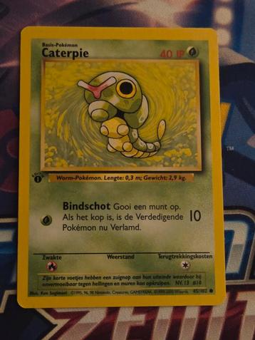 Caterpie 45/102 Base 1st Edition NL - NM beschikbaar voor biedingen