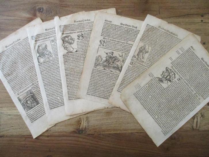 6x bladzijde Turkse sultans ca. 1580 oorlog tegen Hongaren, Verzamelen, Militaria | Algemeen, Landmacht, Boek of Tijdschrift, Duitsland