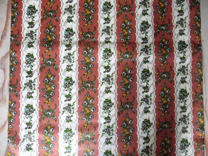 Stof chintz? jaren 70 retro vintage roze creme bloemetjes, Hobby en Vrije tijd, Stoffen en Lappen, Nieuw, Katoen, 120 cm of meer