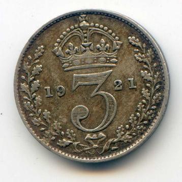 Groot-Brittannië 3 Pence 1921 beschikbaar voor biedingen