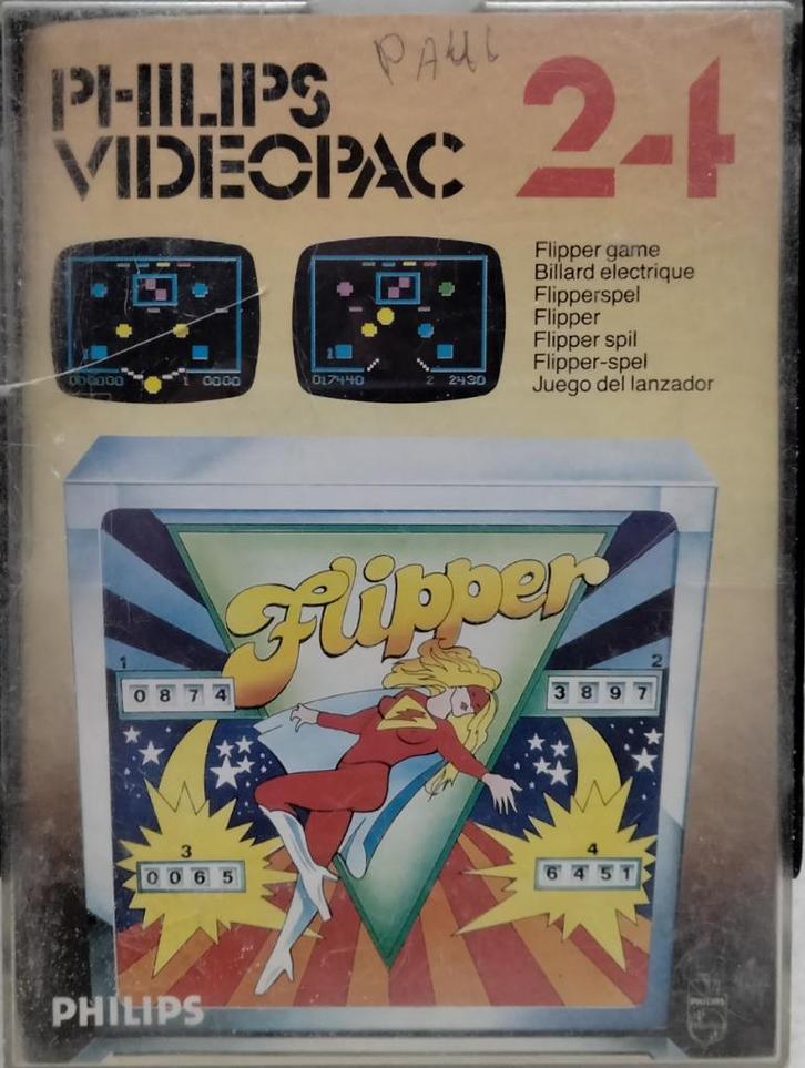 Flipper Game 24, VideoPac Video Game Cartridge + boekje, Spelcomputers en Games, Games | Overige, Gebruikt, Vanaf 3 jaar, Ophalen