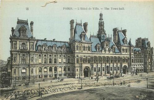 (376-194-017) Paris Hotel de Ville, Verzamelen, Ansichtkaarten | Buitenland, Frankrijk, Verzenden