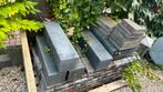 4 stapelblokken en 3 borderranden nieuw, Tuin en Terras, Tegels en Klinkers, Ophalen, Overige typen, Zo goed als nieuw, Minder dan 5 m²