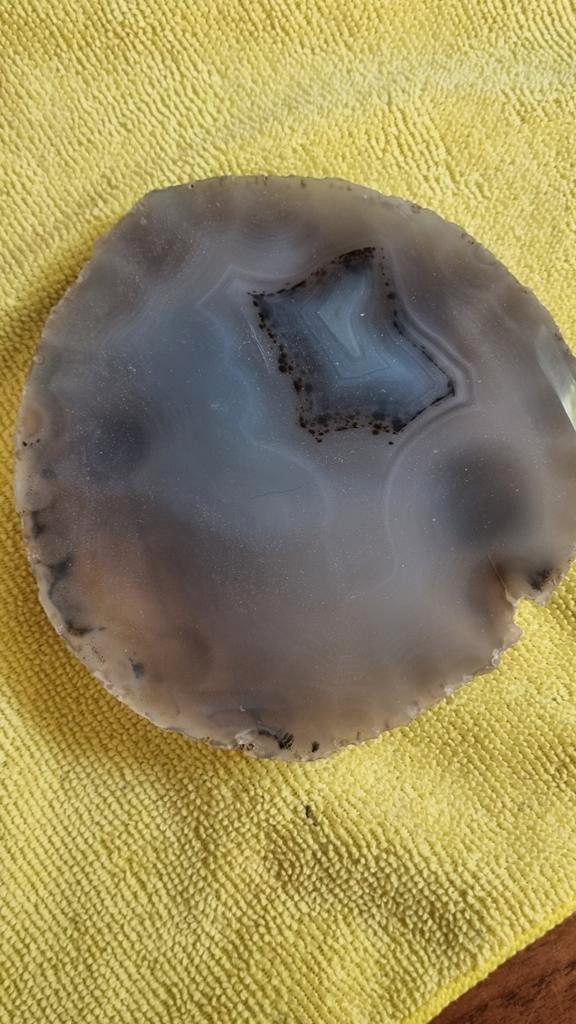 Agaat Schijf - Prachtig Gepolijst, Verzamelen, Mineralen en Fossielen, Mineraal, Ophalen of Verzenden