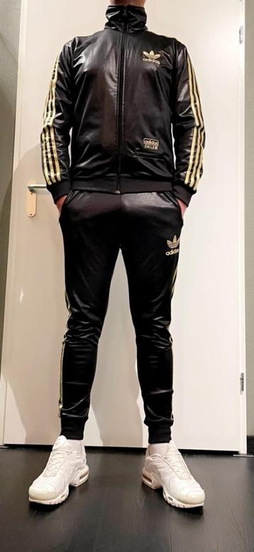 Adidas Chille Tracksuit Size S Black/Gold