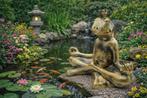 Beeld kikker, tuin, zen, zwembad, vijver yoga 60cm, Tuin en Terras, Tuinbeelden, Ophalen, Nieuw, Kunststof, Dierenbeeld
