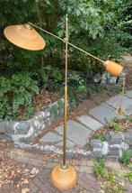 Vloerlamp Bauhaus rotan en messing Gabriella Crespi, Ophalen, Zo goed als nieuw, 150 tot 200 cm